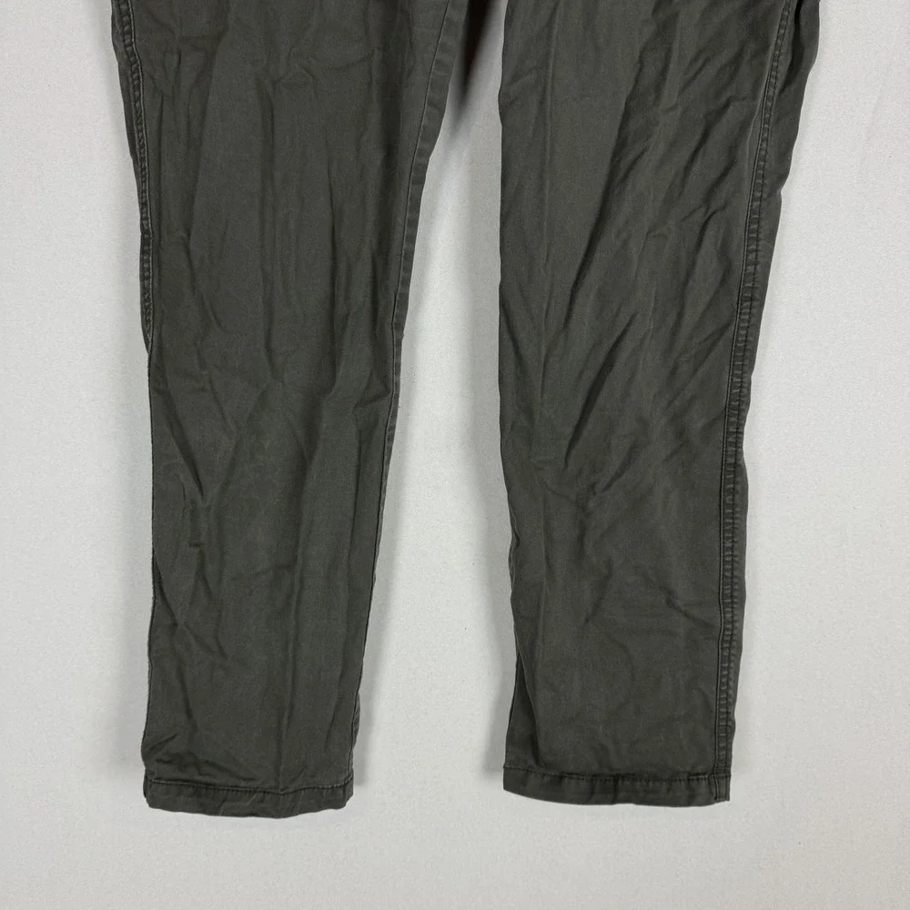 Khakis By Gap Pants Womens 8 Green Girlfriend Khaki Twill Stretch Relaxed Chino